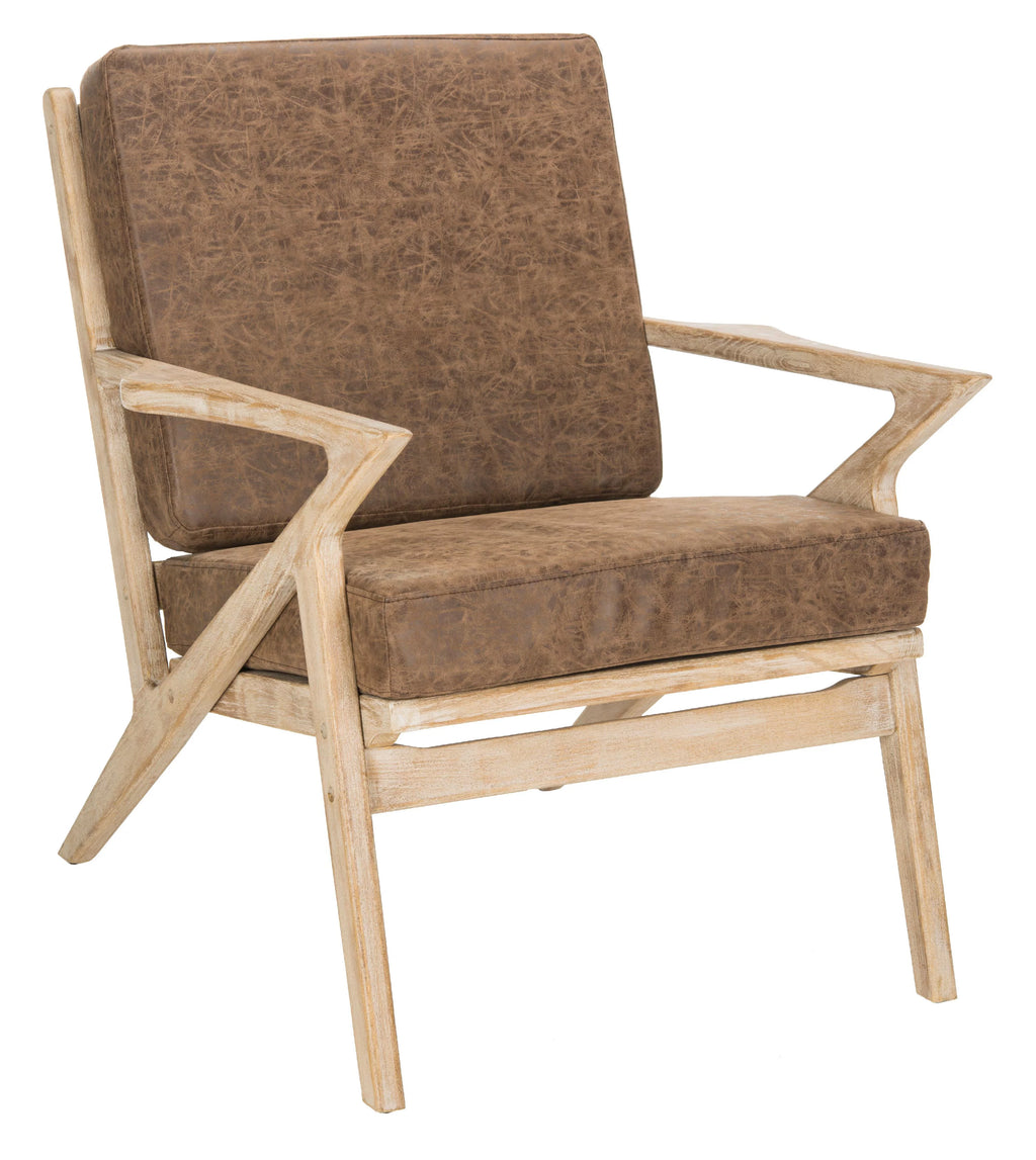 Light Brown Accent Chair with Removable Cushion O574