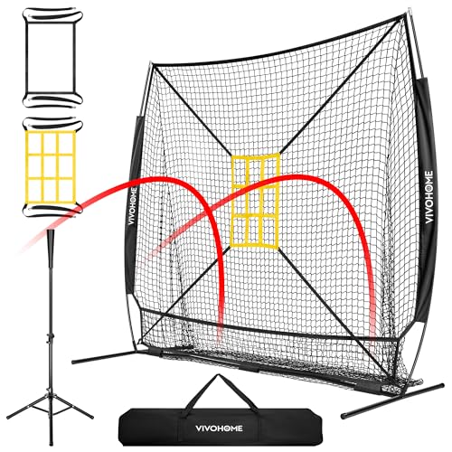 7 x 7 ft Baseball Softball Hitting Net with Carry Bag K2829
