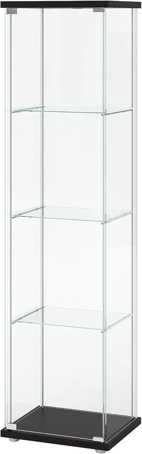 Glass Curio Display Cabinet White M1414