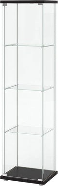 Glass Curio Display Cabinet White M1414
