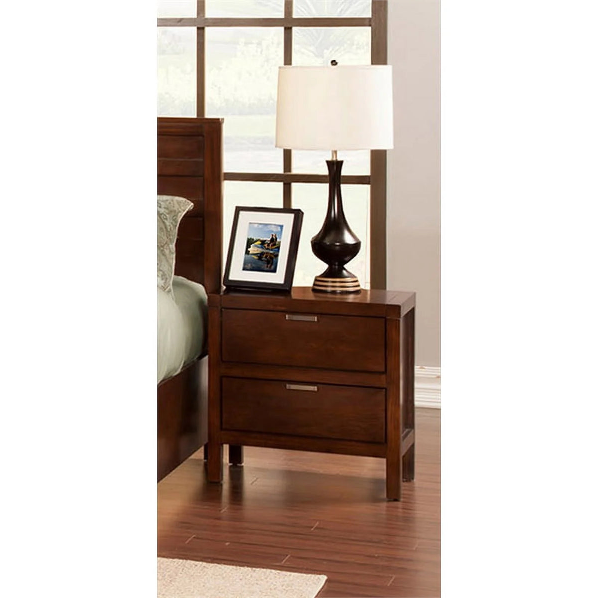 3 Piece Nightstand and California King Storage Bed Set L801