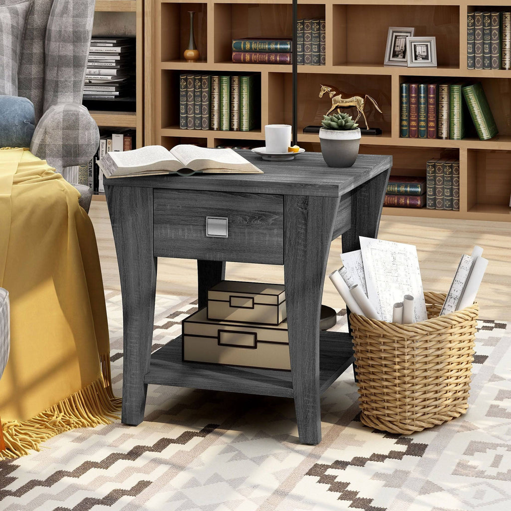 Contemporary Grey End Table K880