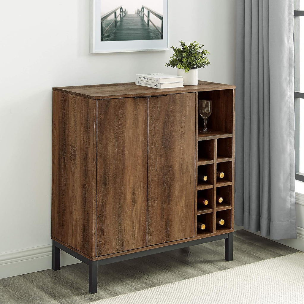 Dark Walnut Wood Storage Cabinet J29153