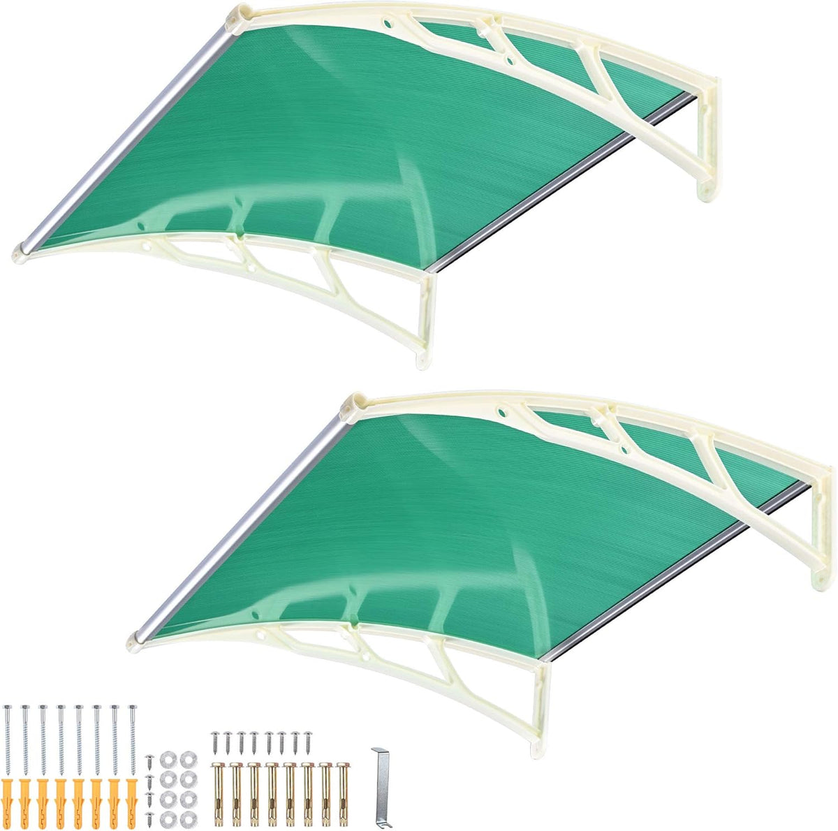 40x40 Clear Door Window Awning Patio Cover Polycarbonate Hollow Sheet Q448813