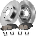 301 mm 5 Lug Brake Disc Rotors + Ceramic Brake Pads + Clips B53463