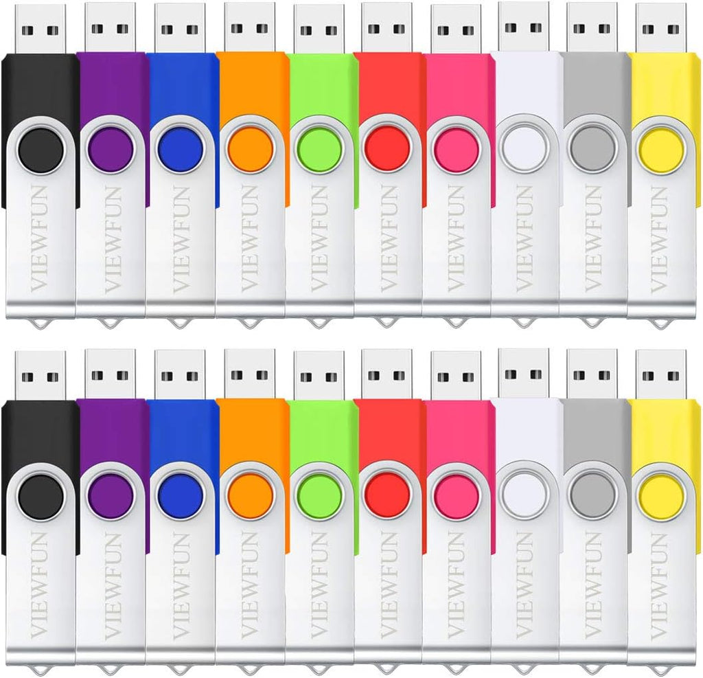 4G Flash Drive 50 Pack USB Thumb Drive with LED Indicator and Lanyards A12885