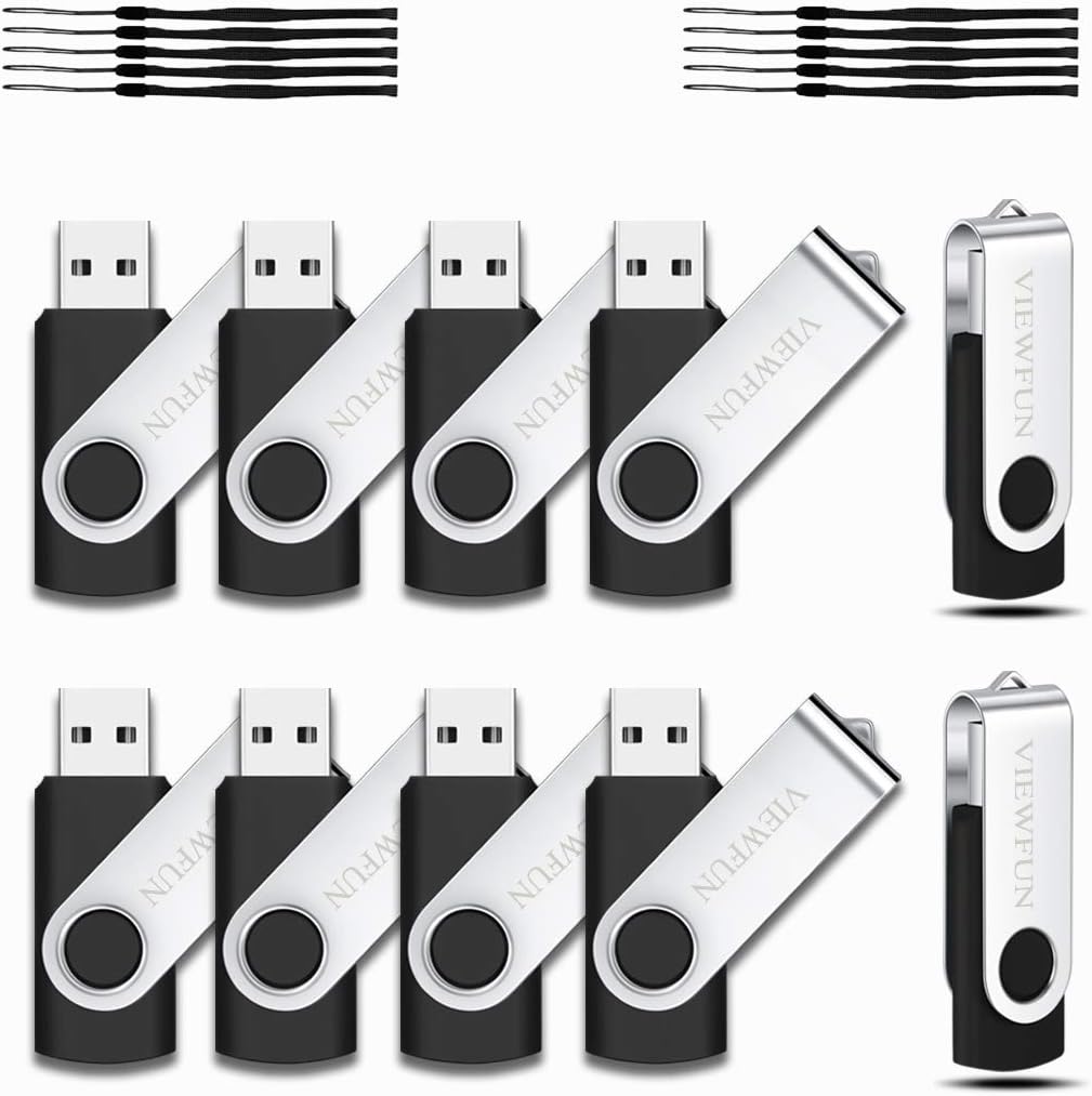 4G Flash Drive 50 Pack USB Thumb Drive with LED Indicator and Lanyards A12885