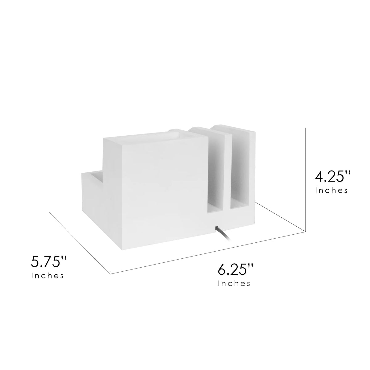 White USB Desk Organizer Storage Rack B8633