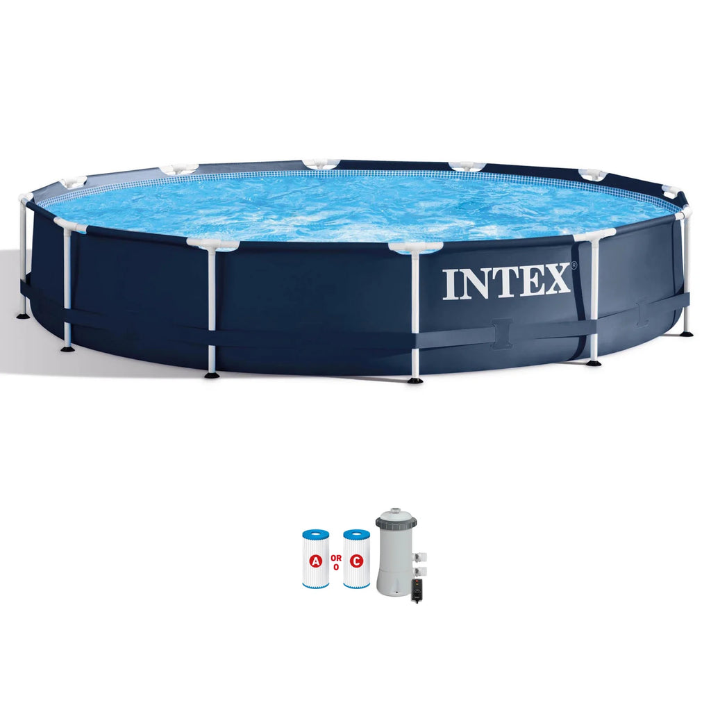 Metal Frame Above Ground Swimming Pool with Pump E9662