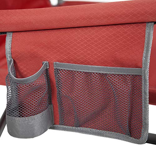 Foldable Outdoor Rocking Chair up to 225 lbs Red H304459