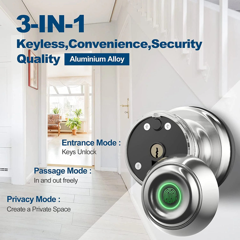 Smart Fingerprint Door Lock with App Control V823656