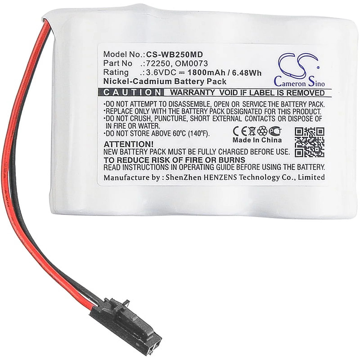 3.6V 1800mAh Replacement Battery Y3802