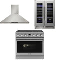 36 Electric Range, Range Hood and Wine Cooler P6069
