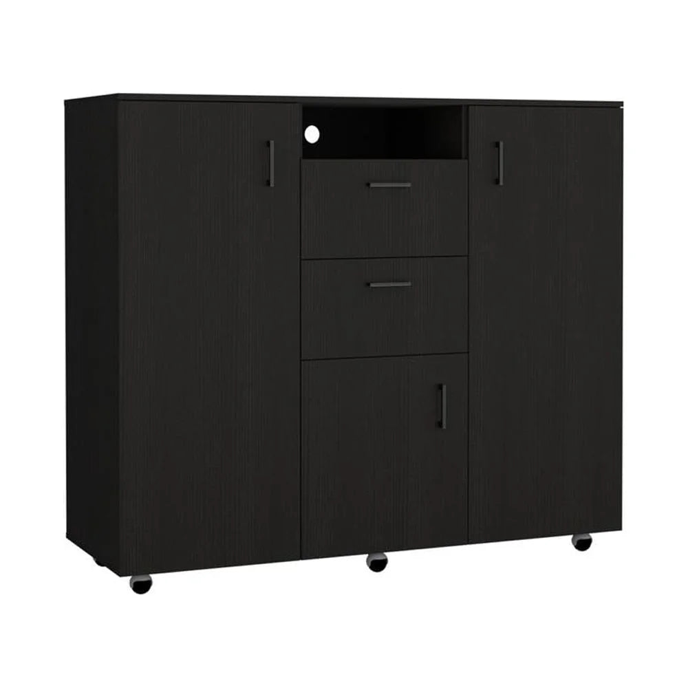 Black Double Door Cabinet Dresser D755178