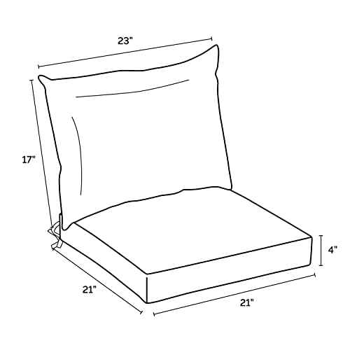 Rain-Proof Fade Resistant 21 x 21 Outdoor Dining Chair Cushion Q4895