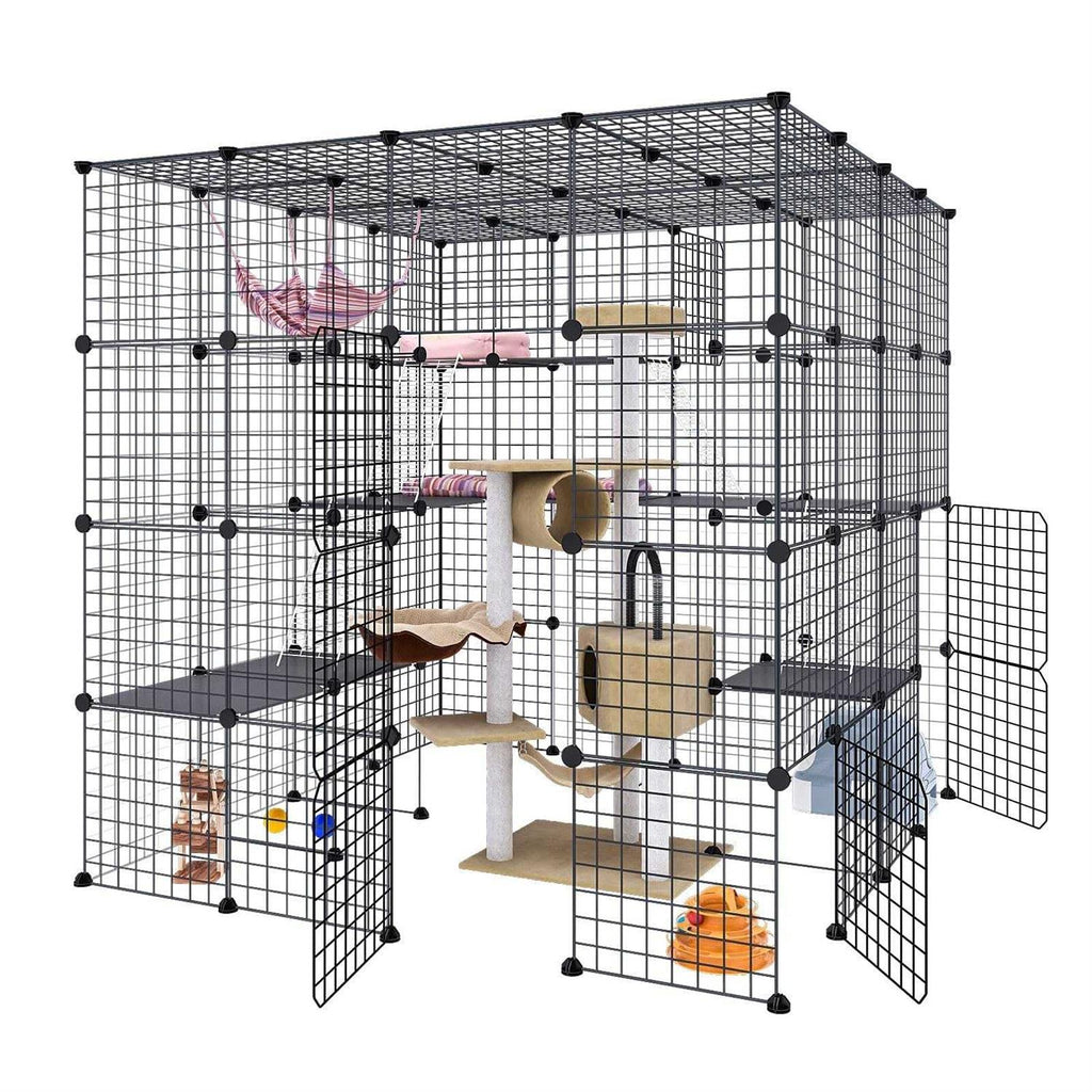 Large Indoor Cat Cage Metal Wire Playpen O40710