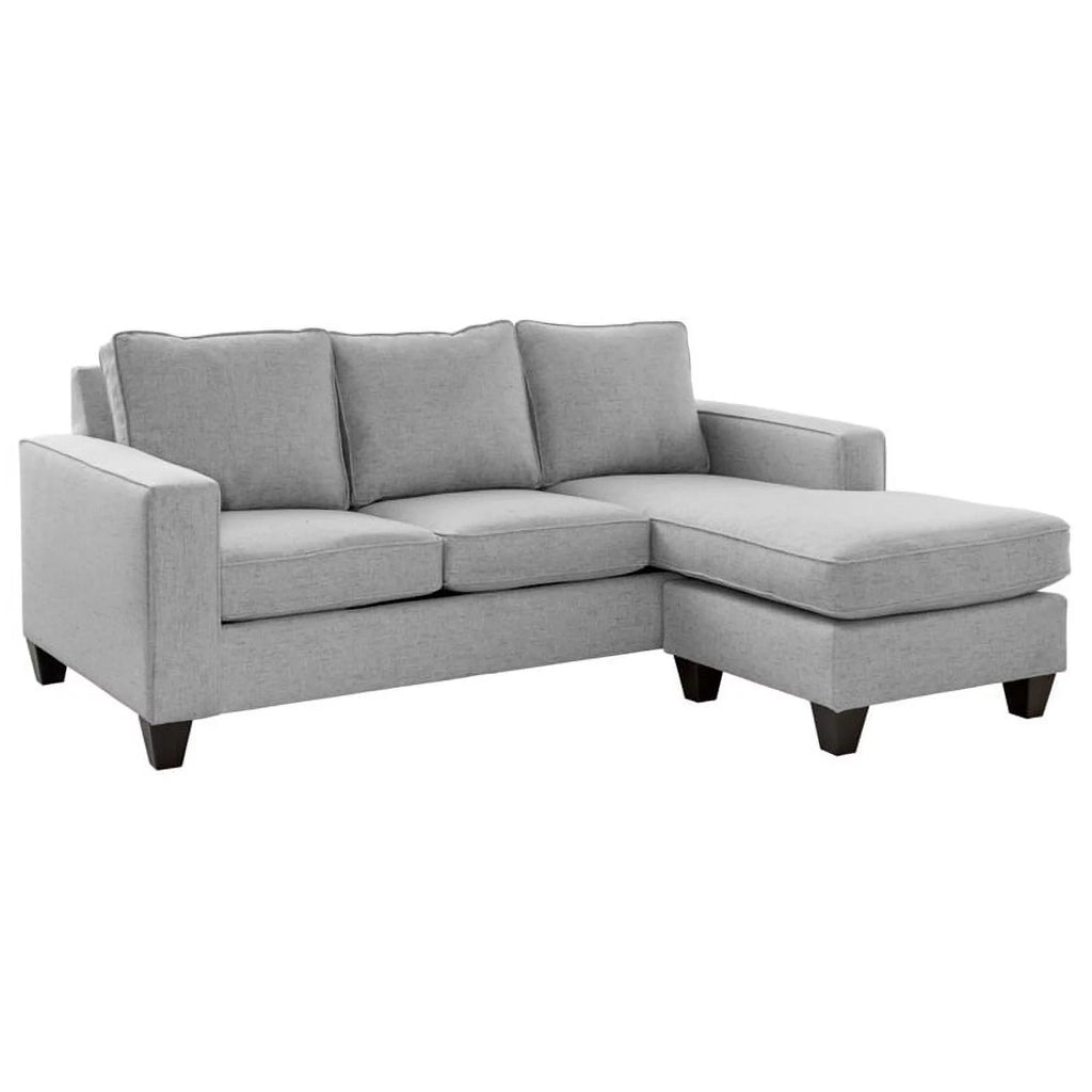 Gray Wood & Fabric Sofa C380