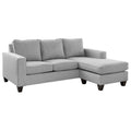 Gray Wood & Fabric Sofa C380
