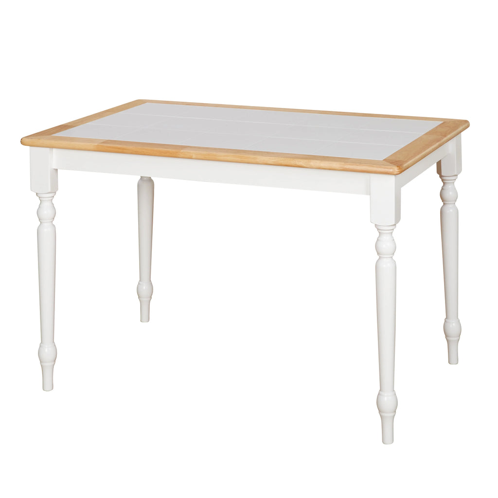 White Natural Tile Top Table H1765