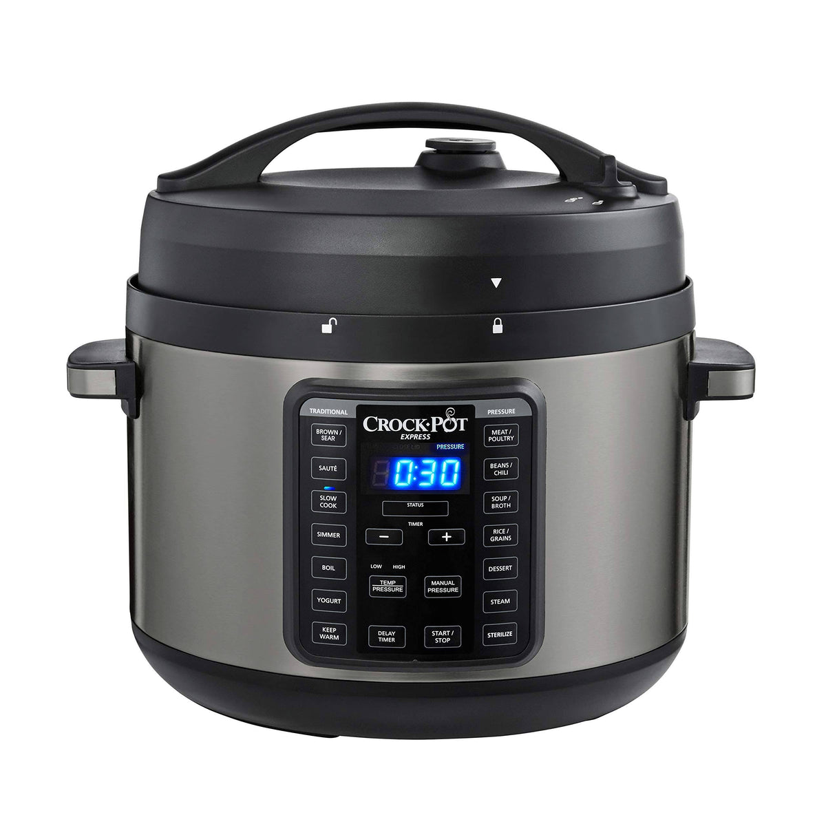 10-Qt. Black Stainless Pressure Cooker Y83661