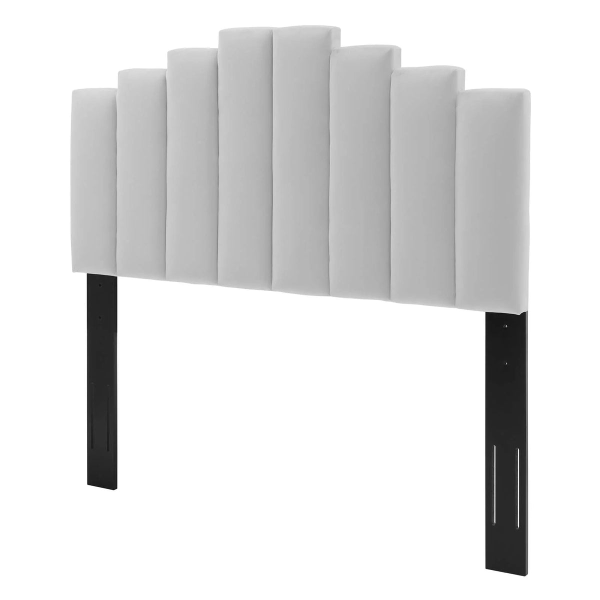 Twin Size Velvet Light Grey Headboard R58485