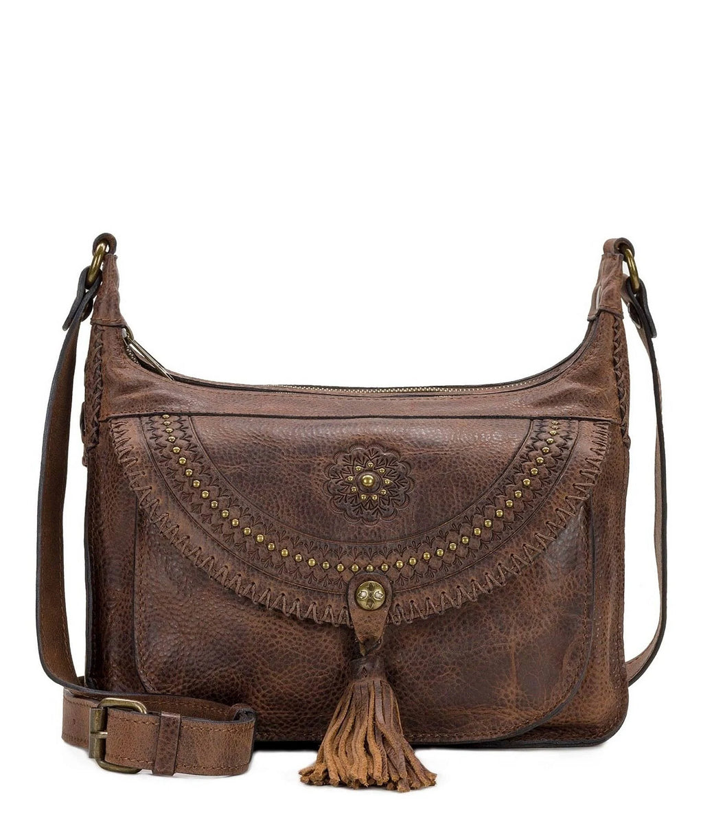 Distressed Leather Crossbody Z90405