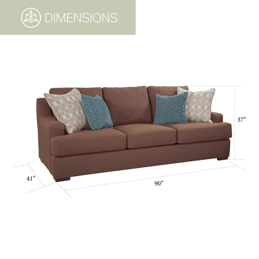 Cinnamon Sloped Track Arm Sofa D282