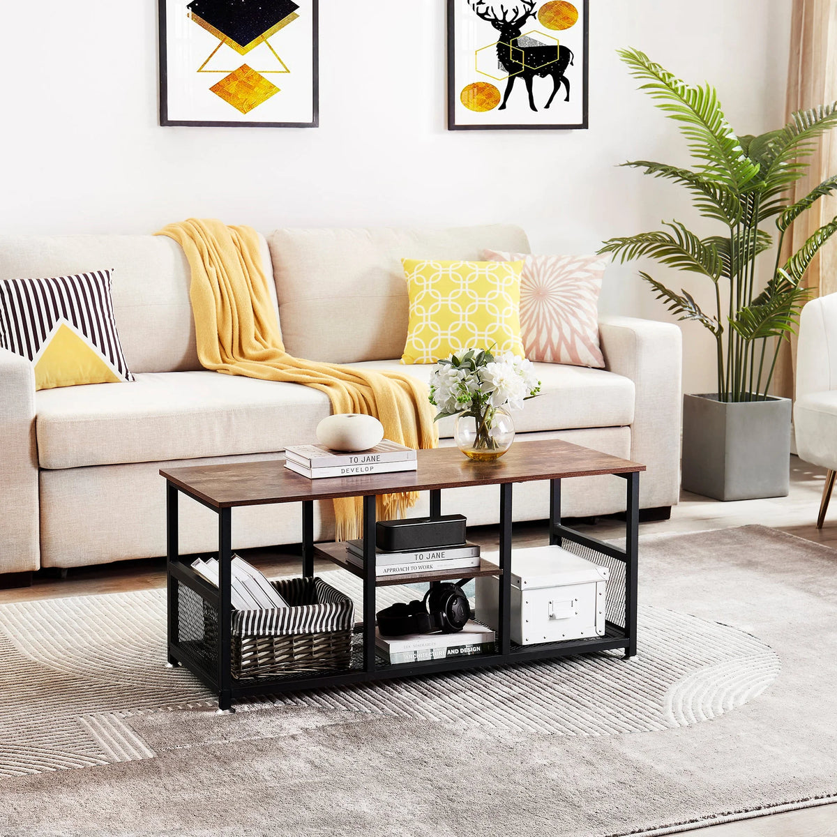 Black 3 Piece Coffee Table and End Table Set W654