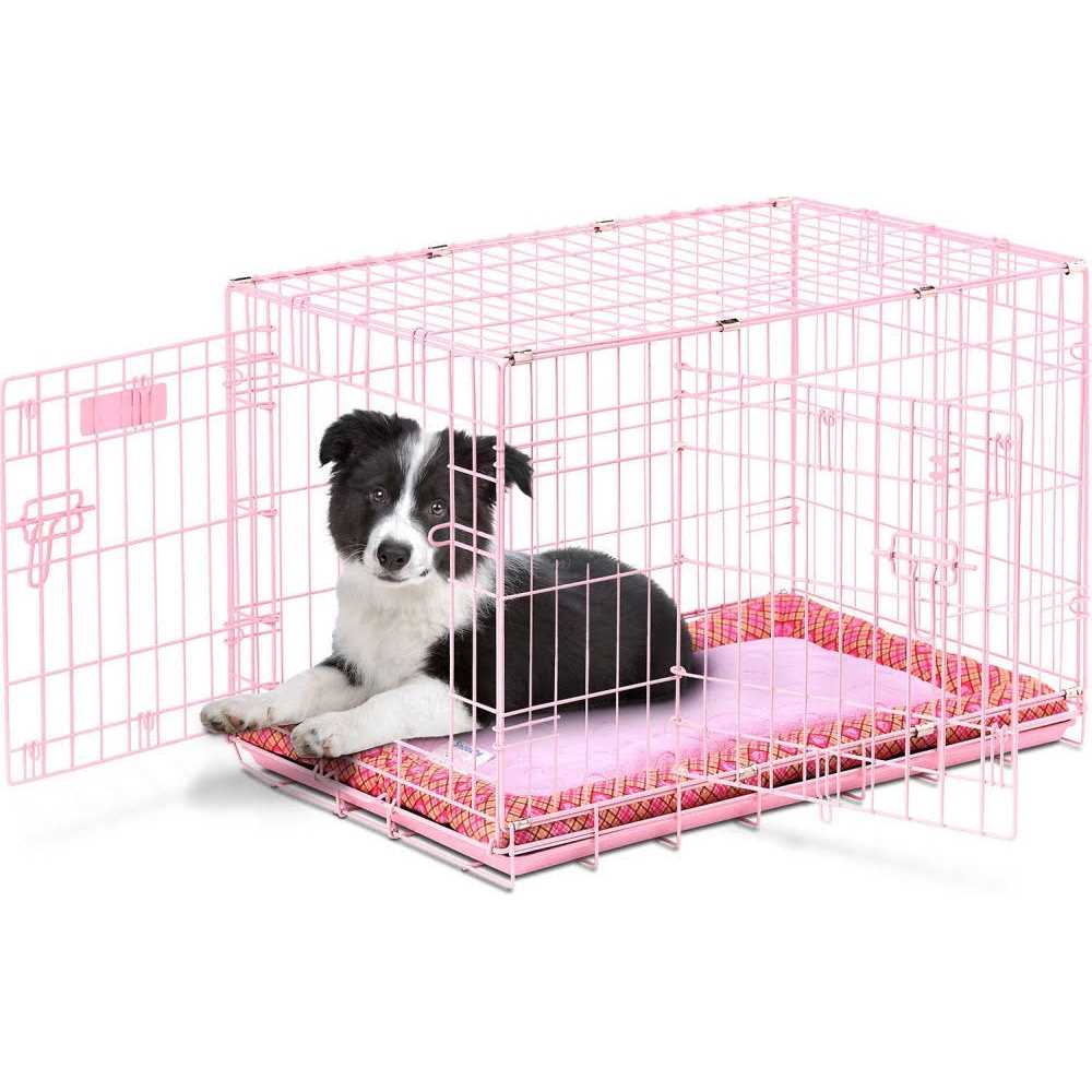 Pink Double Door Dog Crate C333858