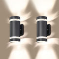 4 Pack Semi Cylinder Up and Down Lights Outdoor Wall Light Aluminum Waterproof 3000k 5W U69546