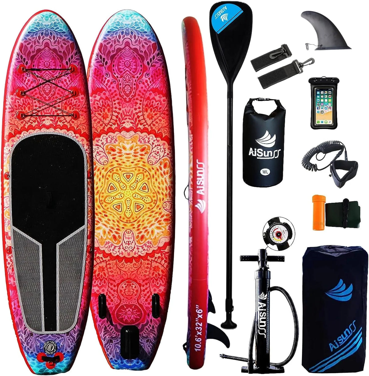 10ft Inflatable Stand up Paddle Board with Backpack Q911