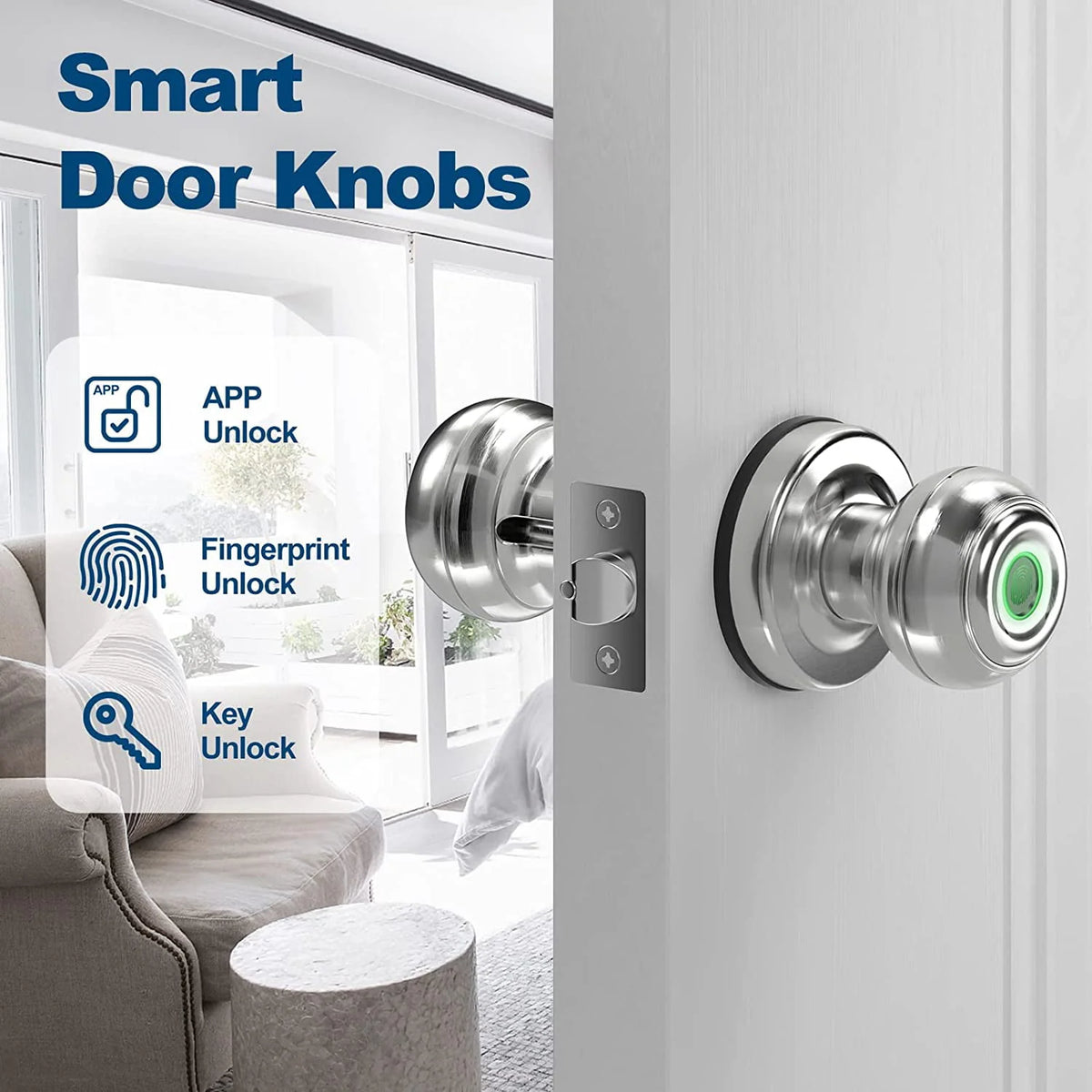 Smart Fingerprint Door Lock with App Control V823656