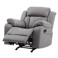 Gray Faux Leather Reclining Chair T9869