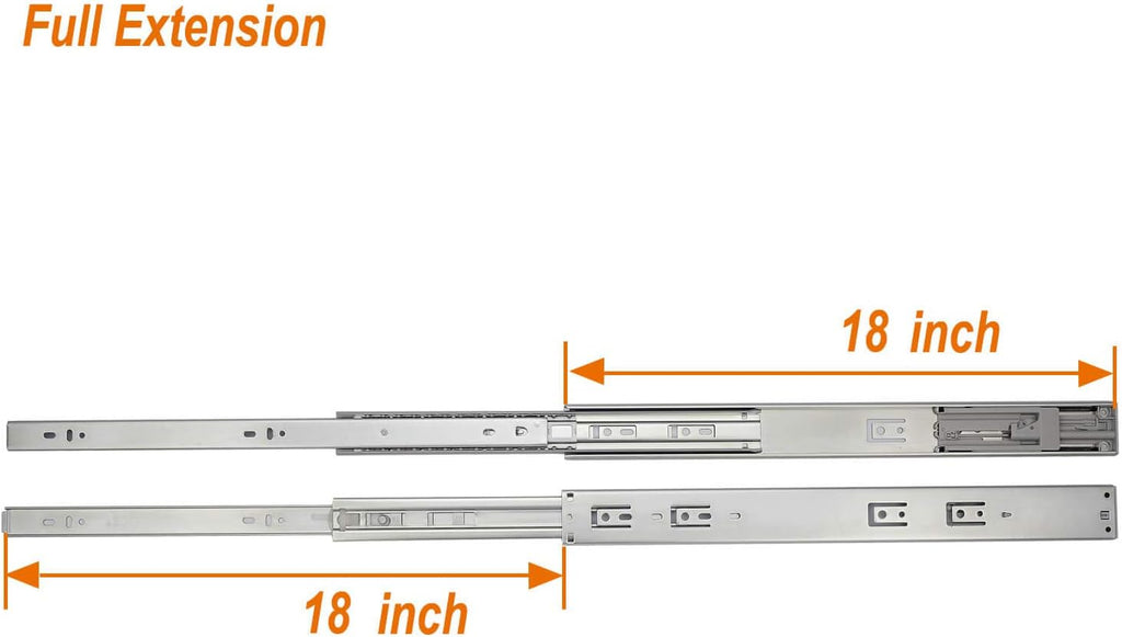 18 Inch Full Extension Ball Bearing Drawer Slides B95695