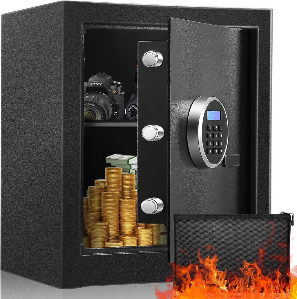 4.0 Cub Fireproof Waterproof Digital Safe Box with Document Bag G48515