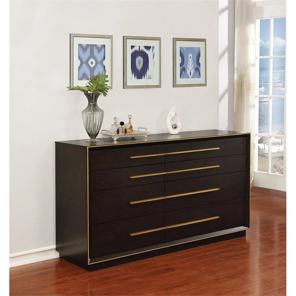 8 Drawer Modern Wood Dresser C99086