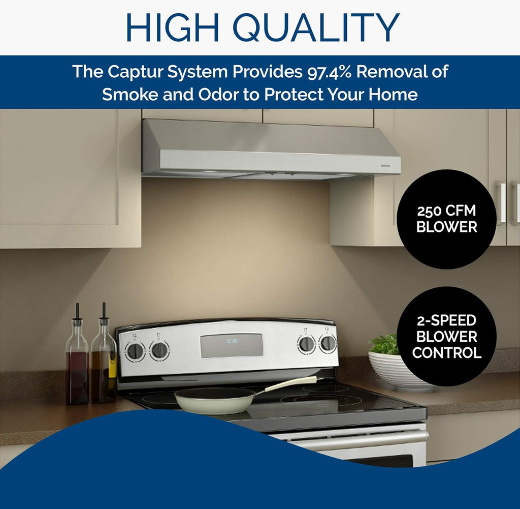 42-inch Stainless Steel Range Hood with Light H24003