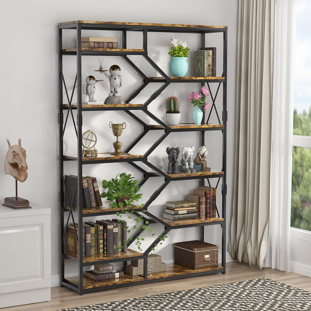 5 Tier 70.87 Tall Metal Frame Bookshelf A244505
