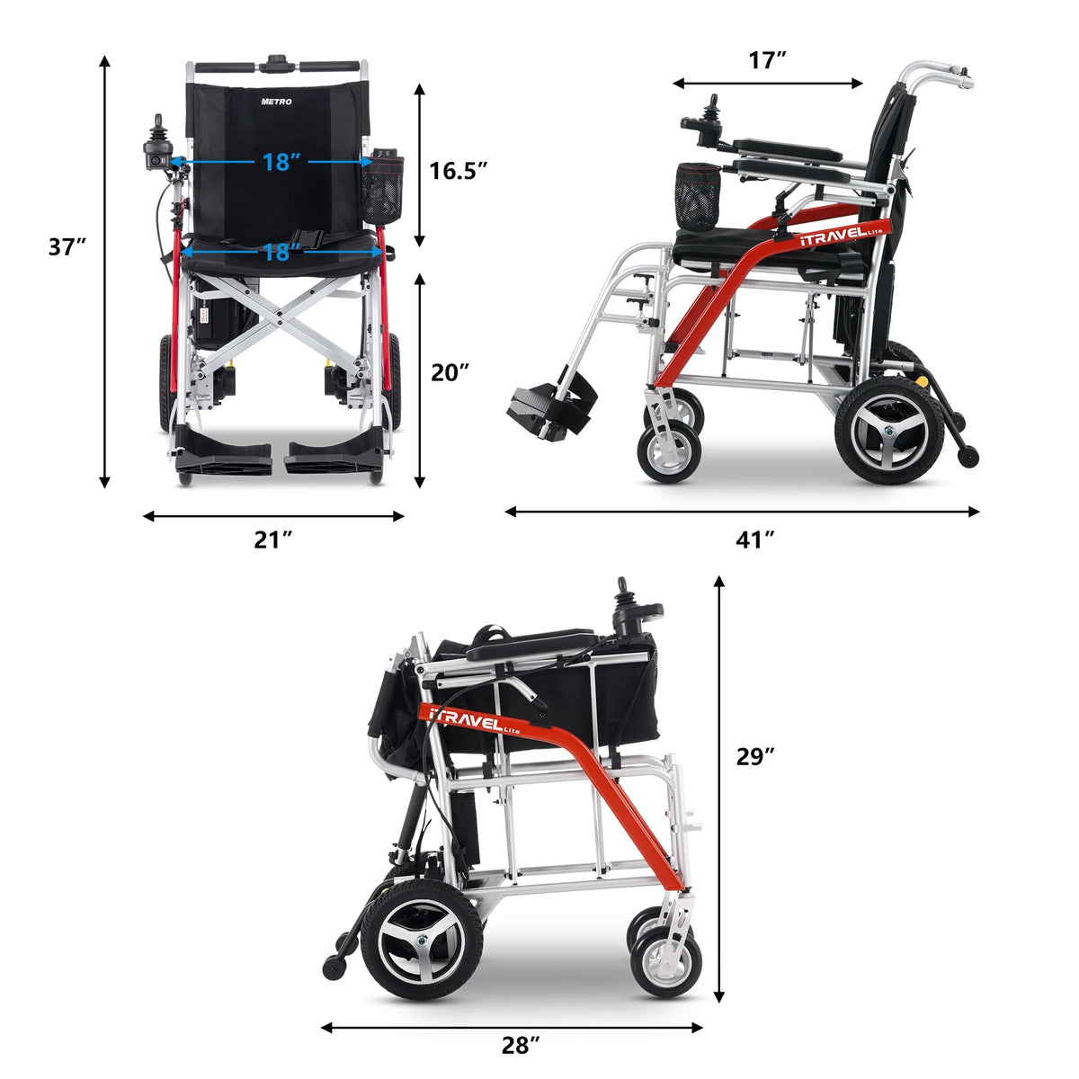 Lightweight Foldable Electric Wheelchair V15439