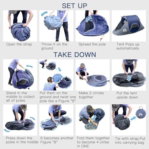 1 Person Waterproof Pop-up Camping Tent J52514