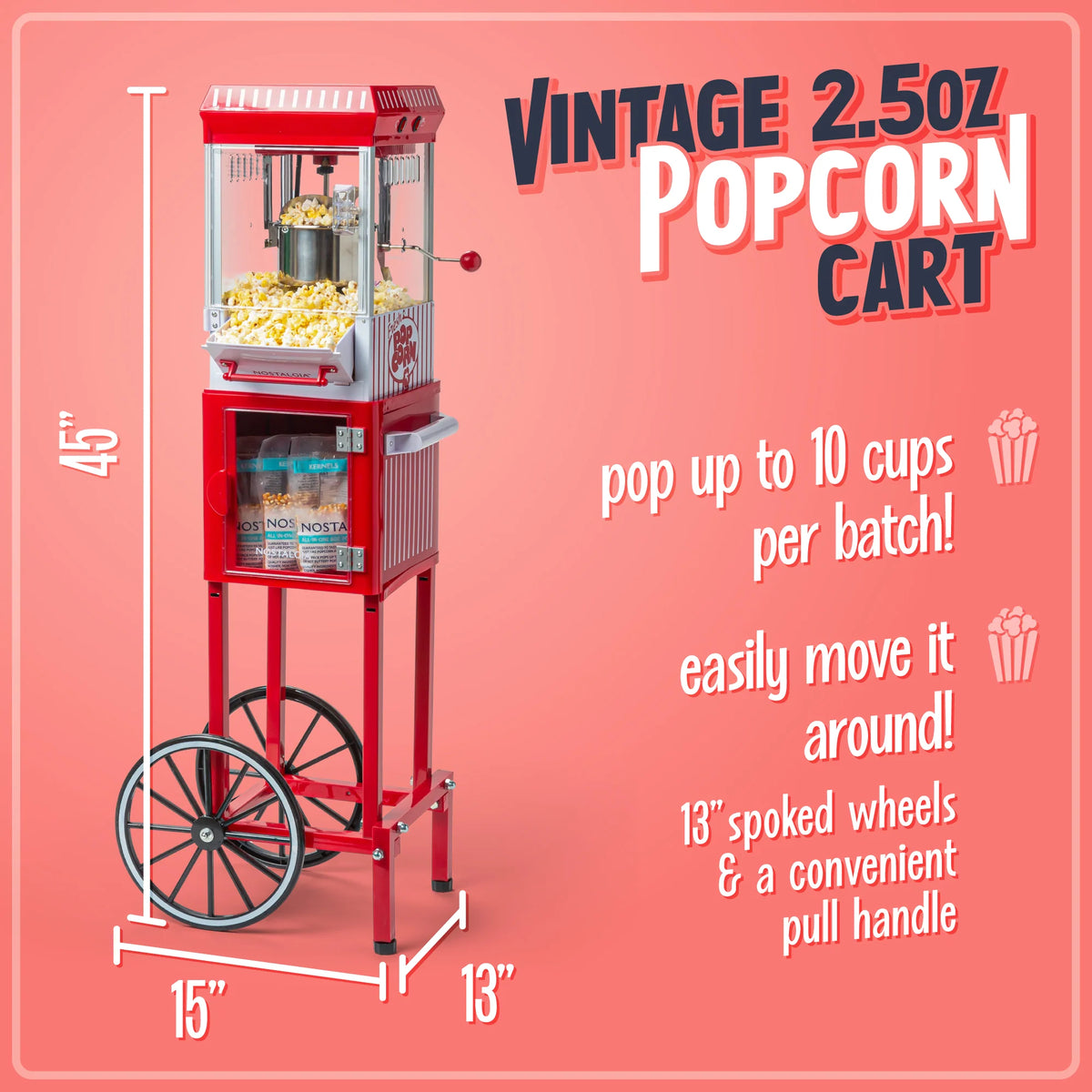2.5 oz Popcorn Cart W4222