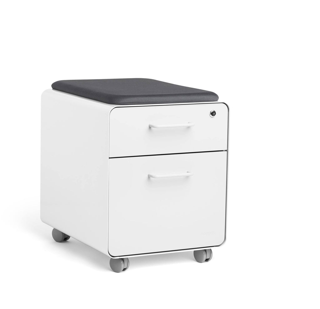 White 2-Drawer Rolling File Cabinet X6441