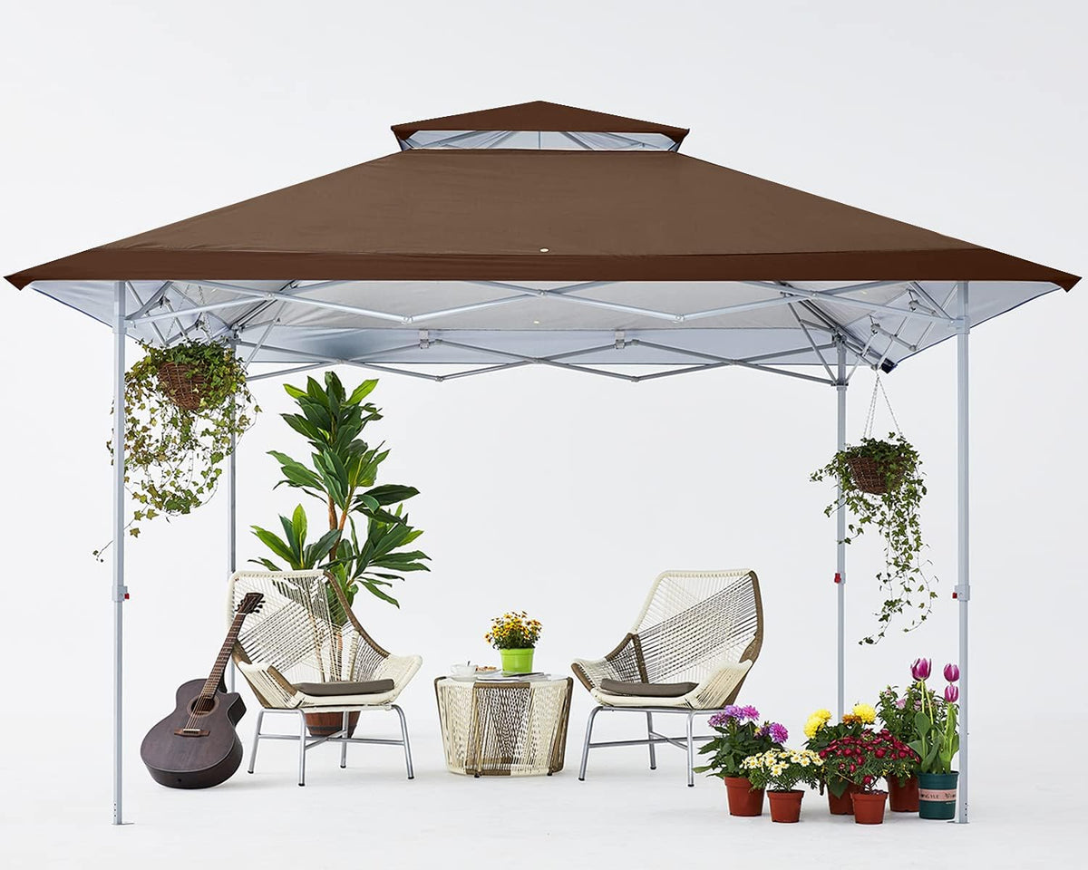 13x13Ft Pop Up Canopy Tent Folding Shelter Grey A1255
