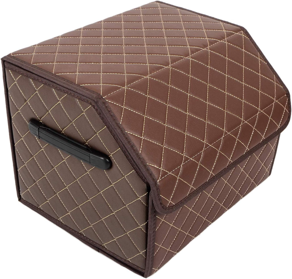Foldable Car Trunk Storage Box PU Leather with Lid Pack of 2 V349