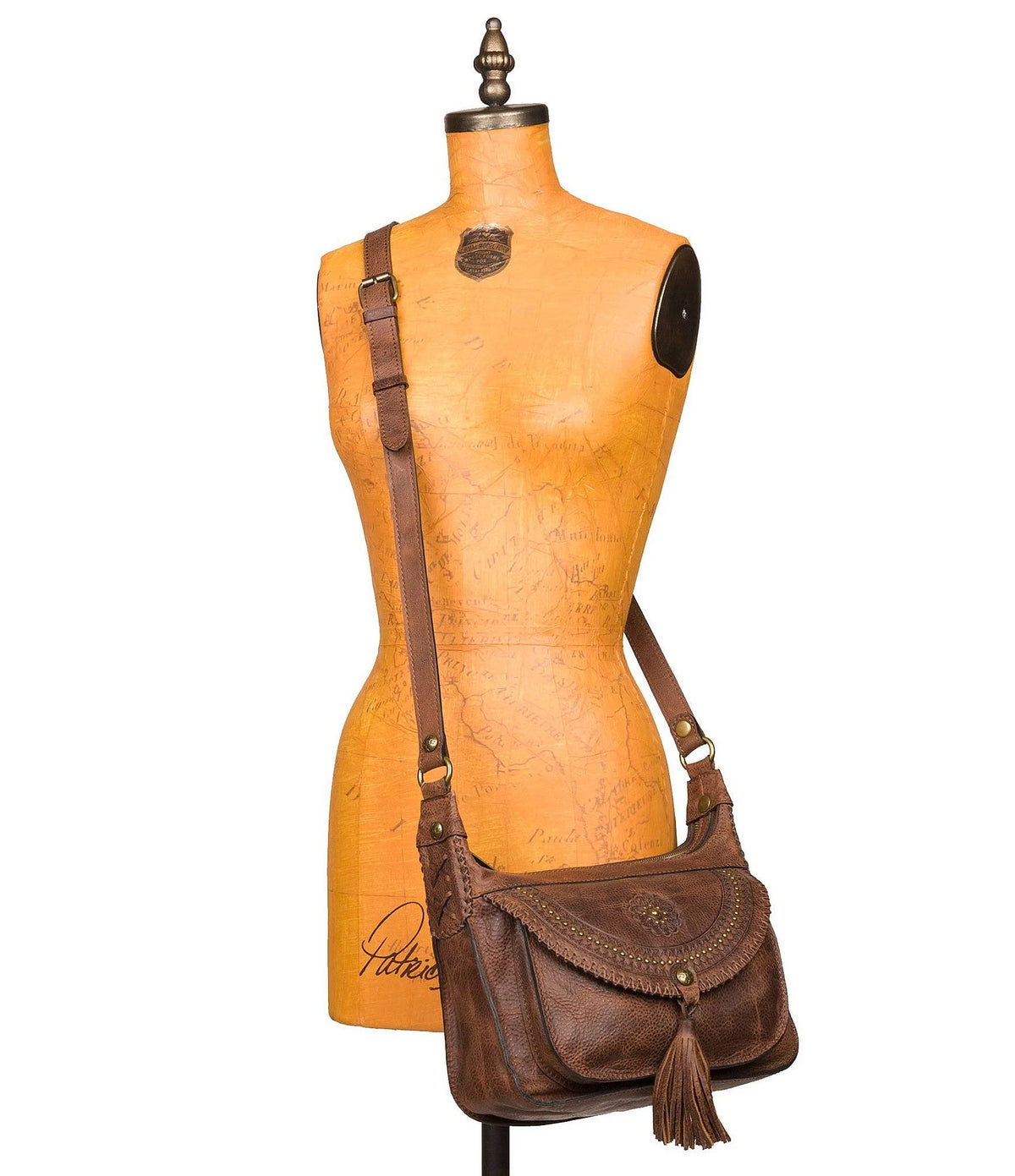 Distressed Leather Crossbody Z90405