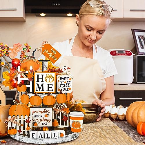 Fall Thanksgiving Tiered Tray Decor N2308