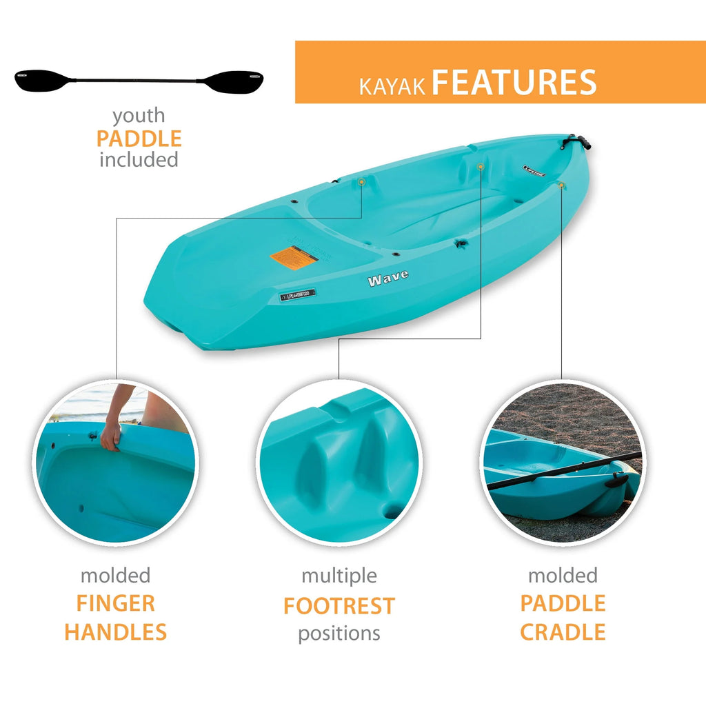 6 ft Youth Kayak Seafoam Green H859139
