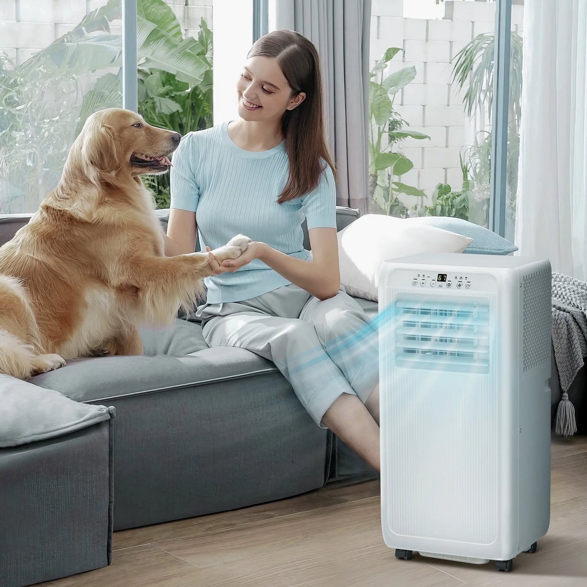 6000BTU Portable Air Conditioners 3-in-1 with Dehumidifier Fan K54395