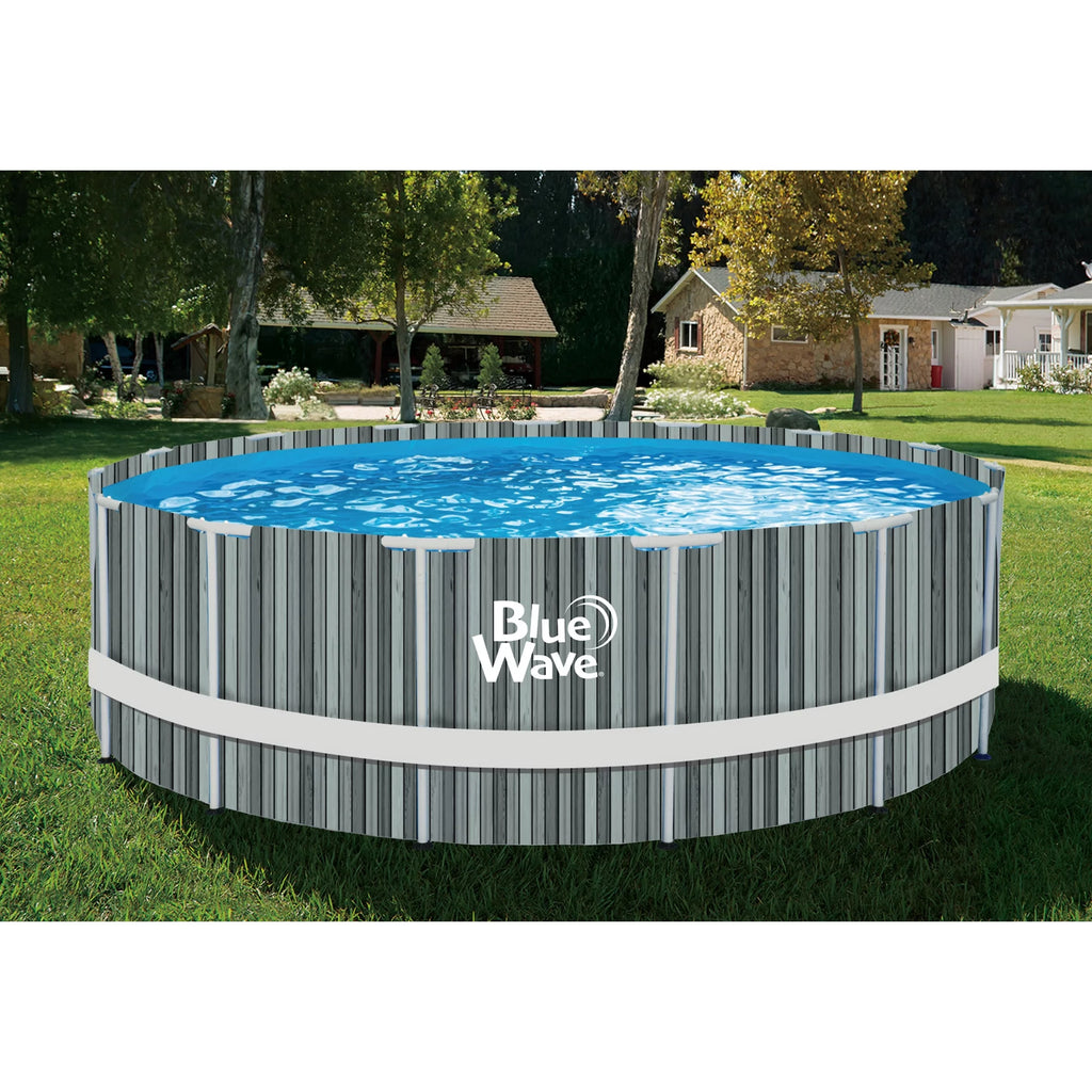 15-ft Round 48-in Deep Above Ground Swimming Pool with Cover I15114