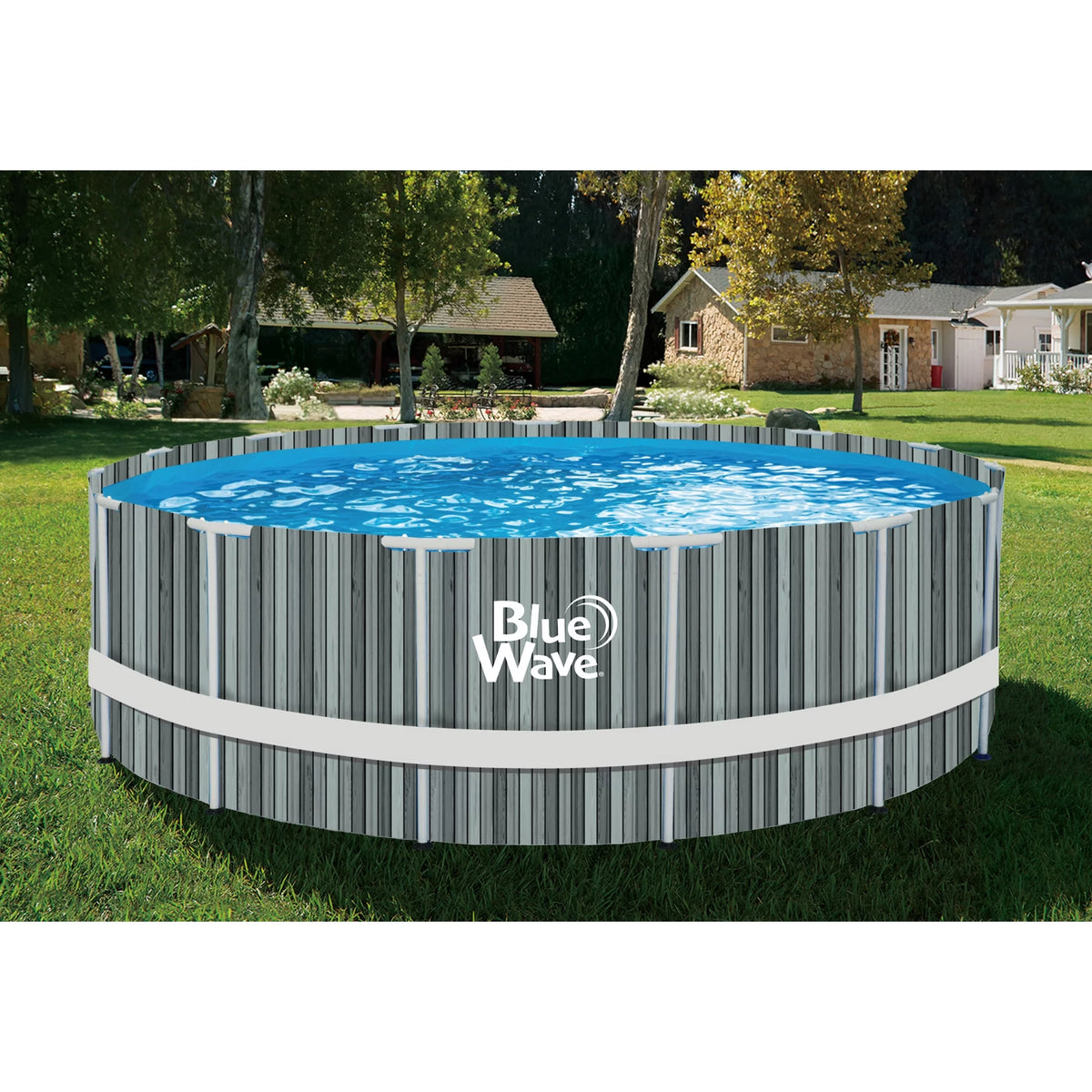 15-ft Round 48-in Deep Above Ground Swimming Pool with Cover I15114